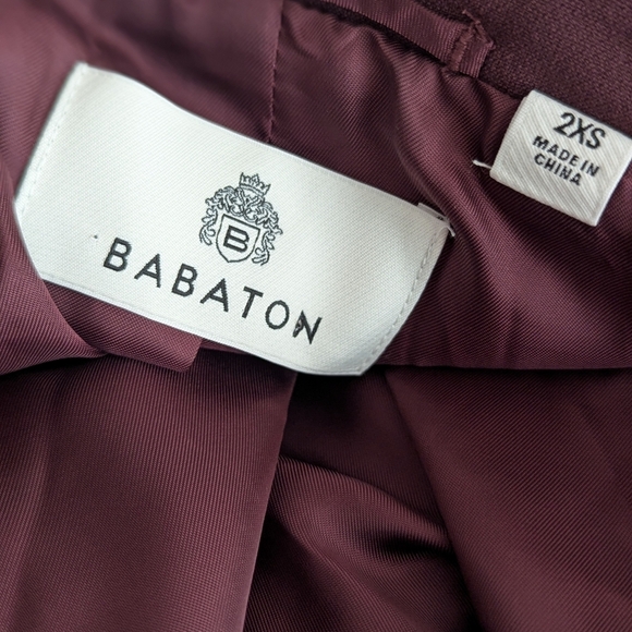 BABATON Arbus Blazer Crop Maroon Red Aritzia - Picture 15 of 16